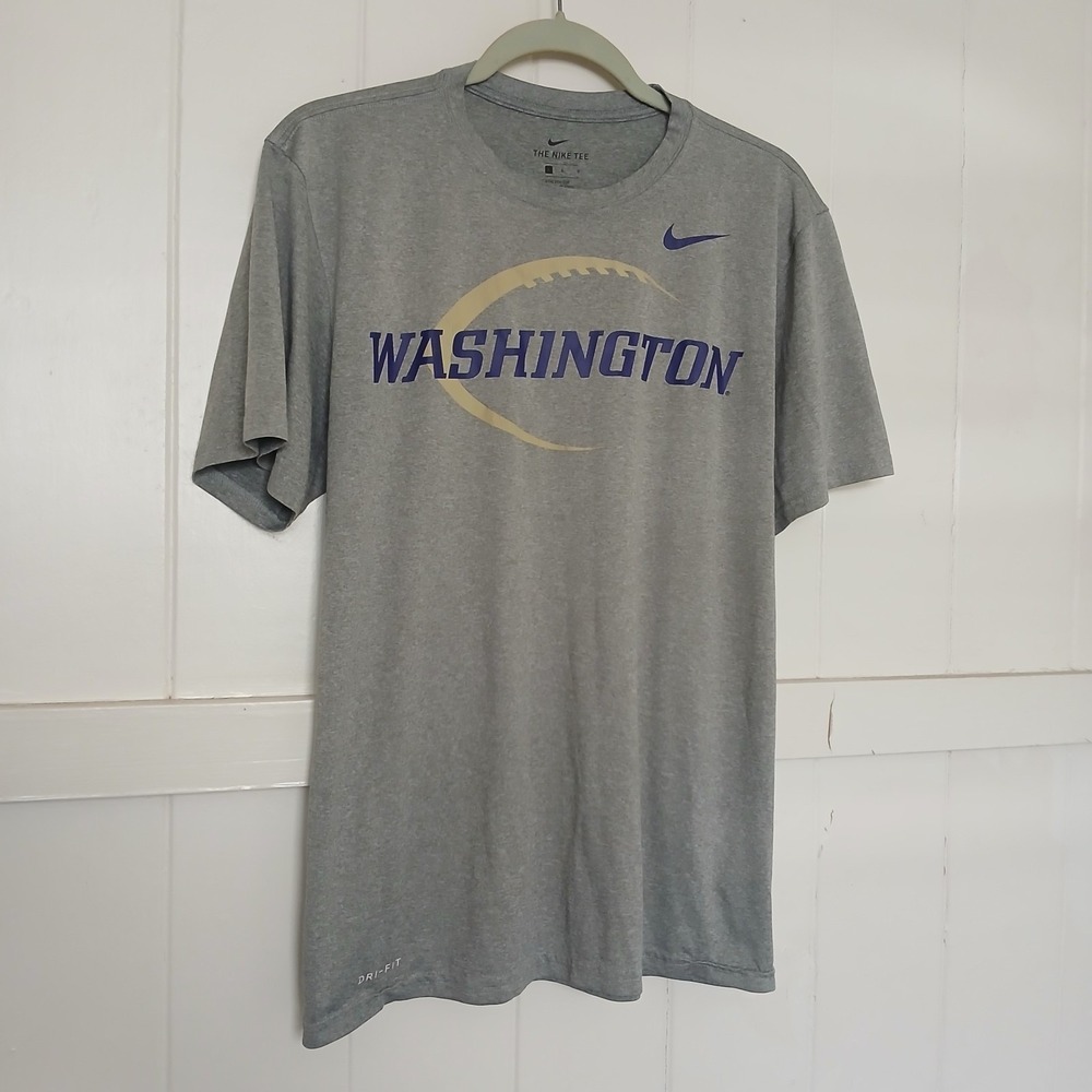 Washington Huskies Nike T-Shirt Dri-Fit Legend Men's Large Gray Athletic NCAA SS - Picture 7 of 12